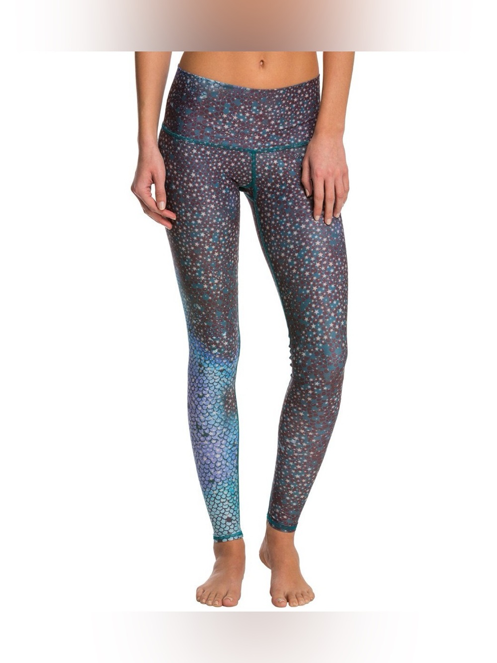 TEEKI size S mermaid fairy queen Yoga Leggings - Blue Multi